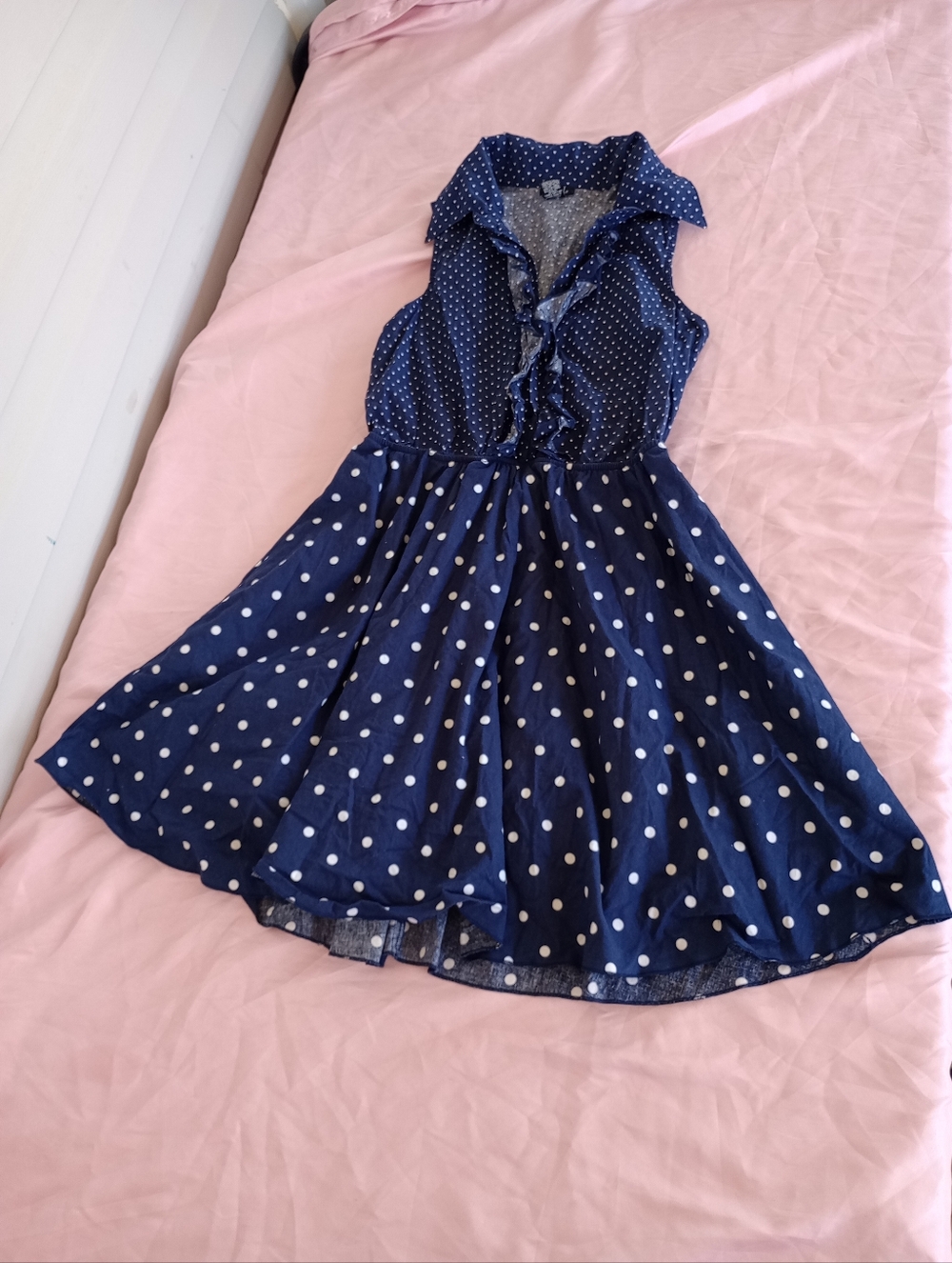 Rue21 Blue Polka Dot Dress size medium